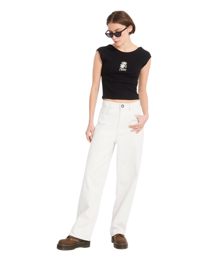 Volcom Weellow II Denim Pant - Dirty White