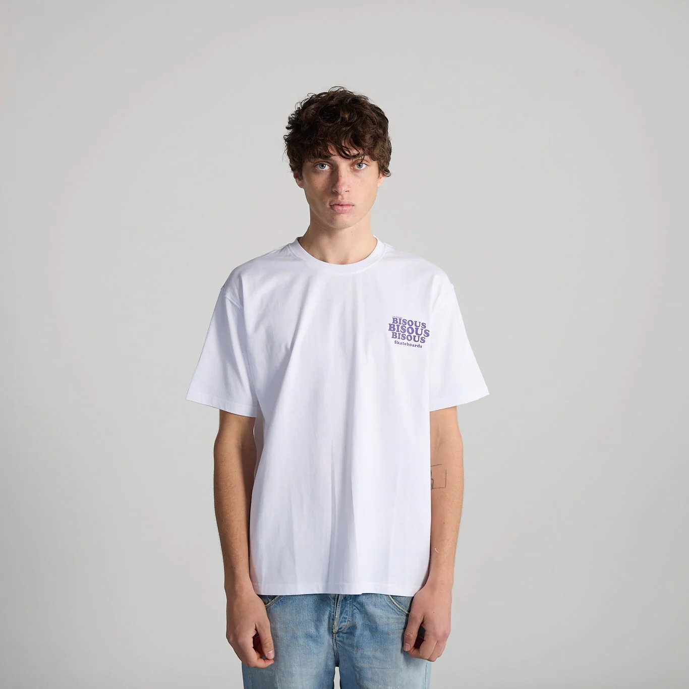 Bisous Skateboards Grease T-Shirt - White