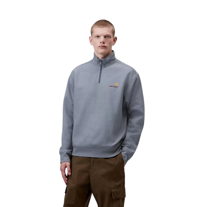 Carhartt WIP Half Zip American Script - Shady Blue