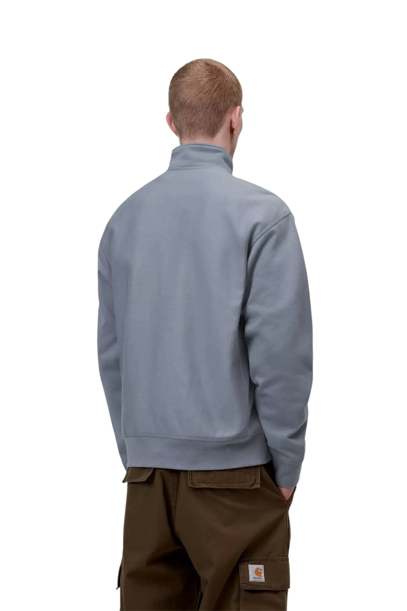 Carhartt WIP Half Zip American Script - Shady Blue