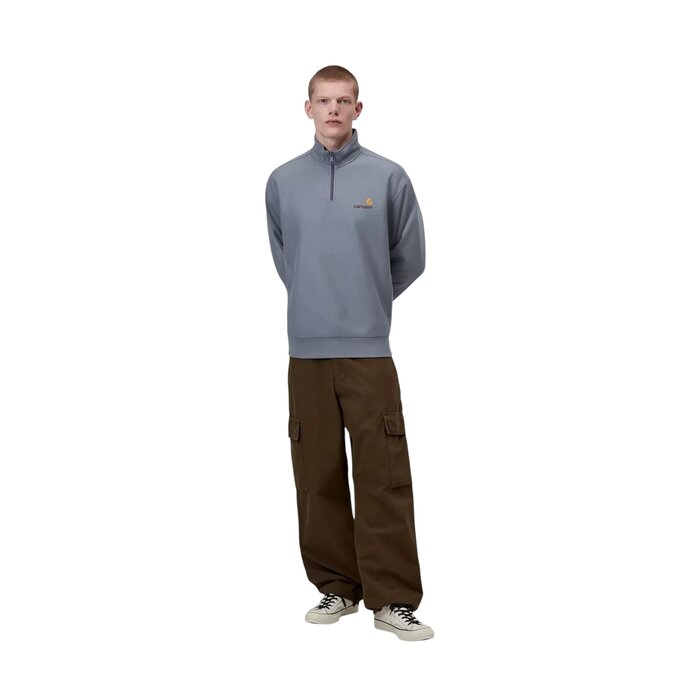 Carhartt WIP Half Zip American Script - Shady Blue