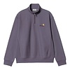 Half Zip American Script Sweat - Shady Purple