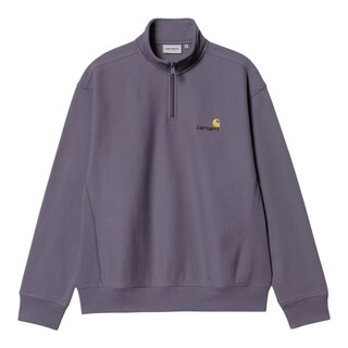 Carhartt WIP Half Zip American Script Sweat - Shady Purple
