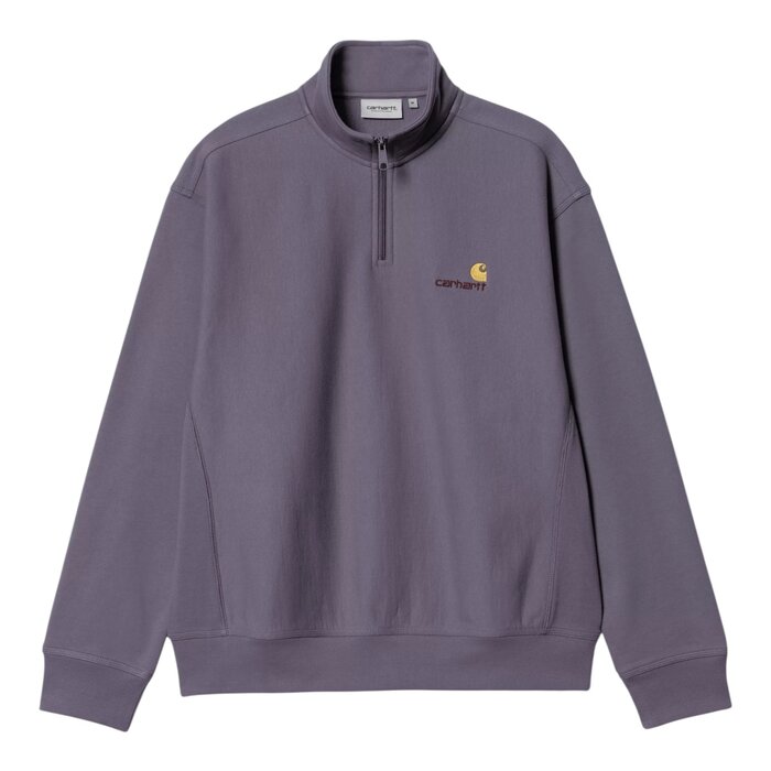 Carhartt WIP Half Zip American Script Sweat - Shady Purple