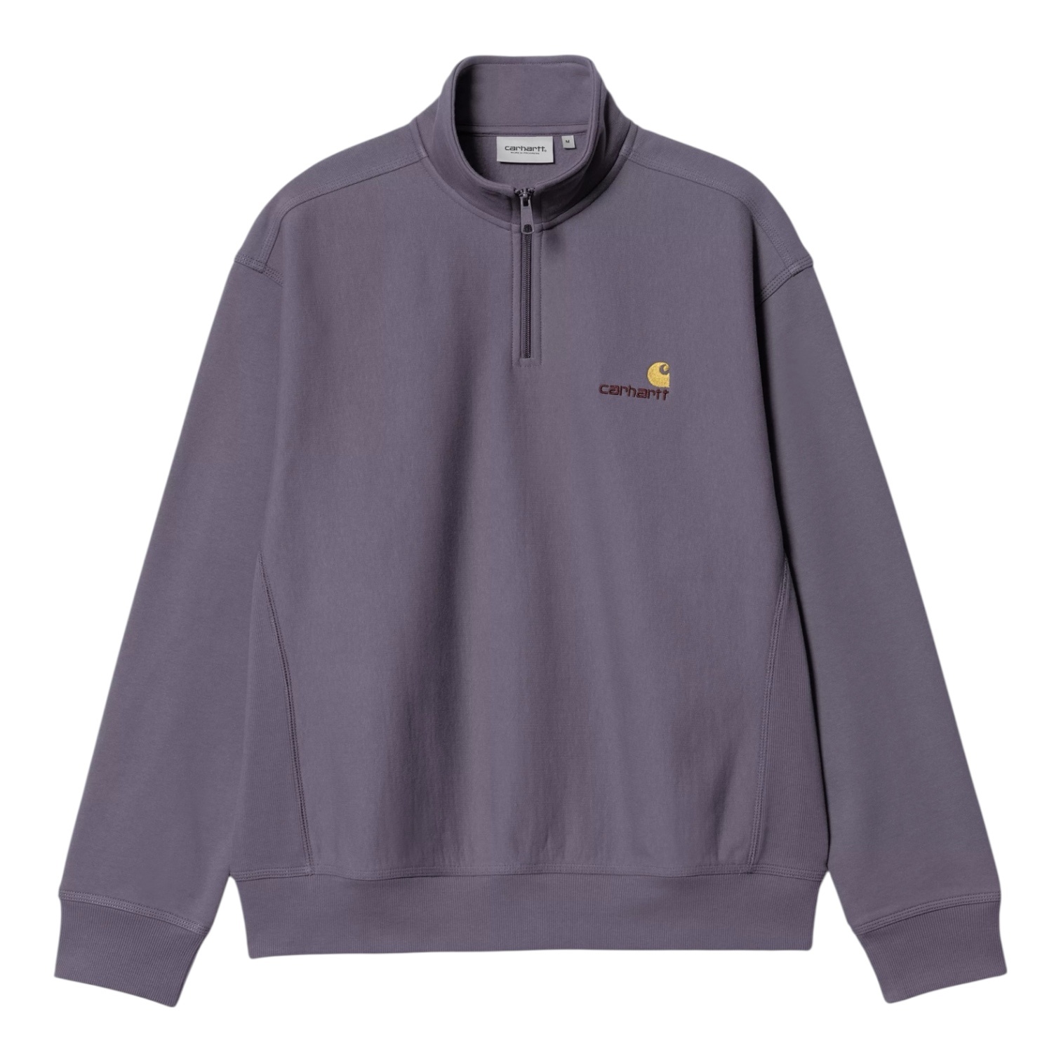 Carhartt WIP Half Zip American Script Sweat - Shady Purple