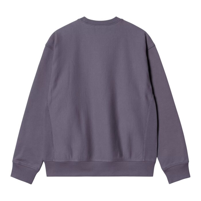 Carhartt WIP American Script Sweat - Shady Purple