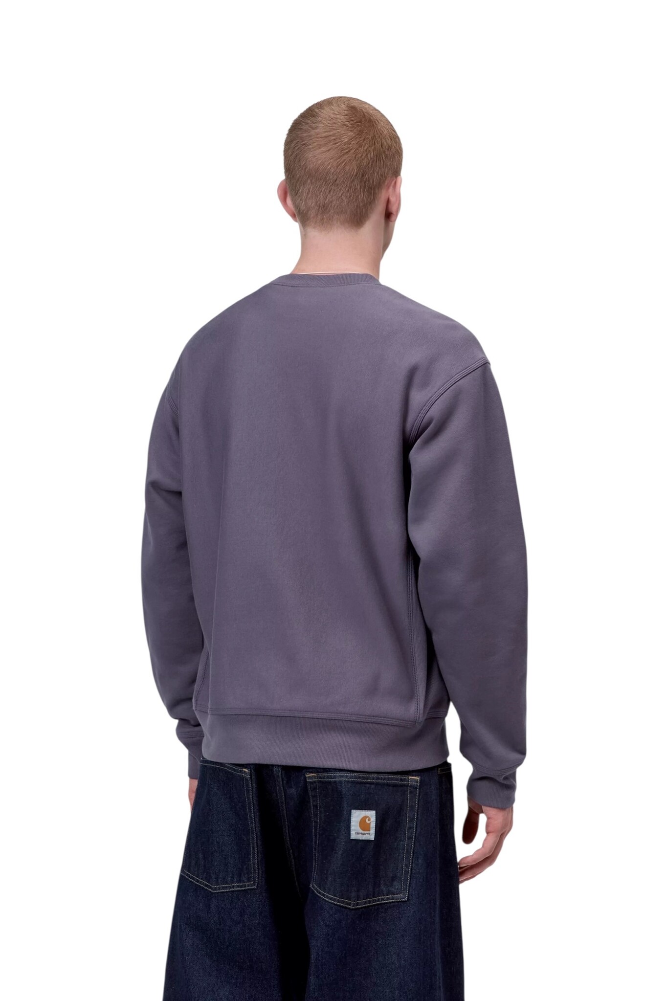 Carhartt WIP American Script Sweat - Shady Purple