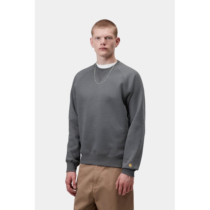 Carhartt WIP Chase Sweat - Styx/Gold