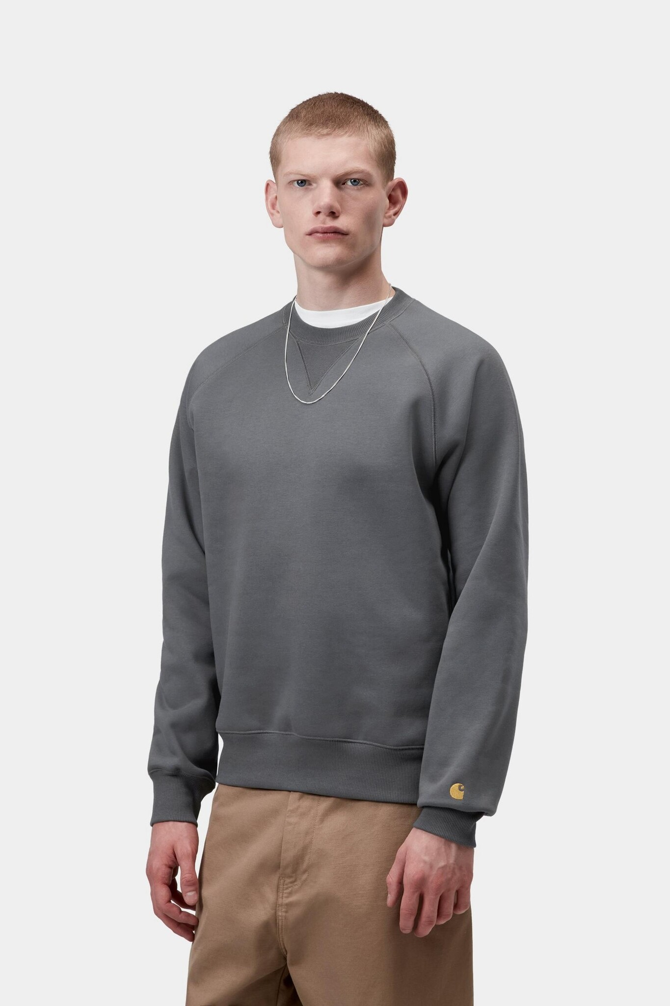 Carhartt WIP Chase Sweat - Styx/Gold