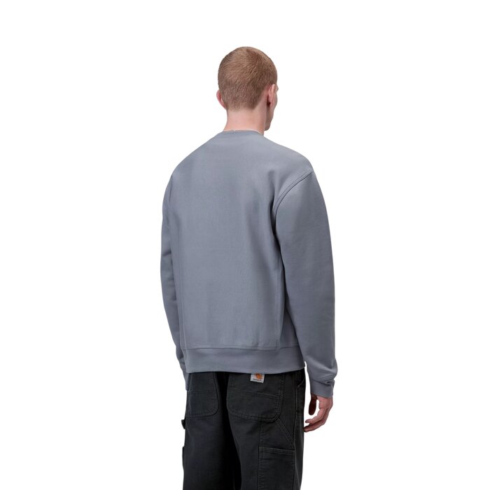 Carhartt WIP American Script Sweat - Shady Blue