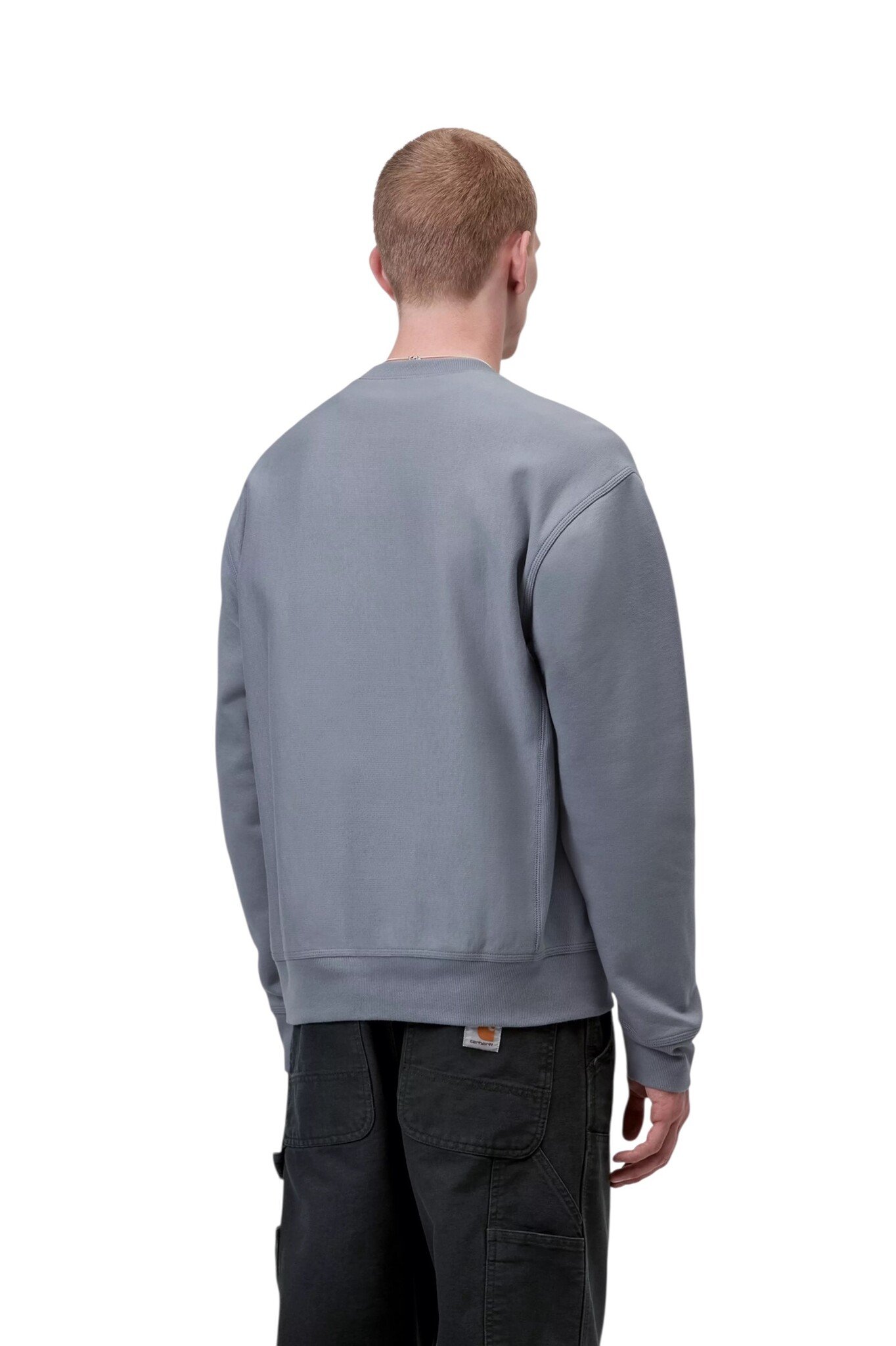 Carhartt WIP American Script Sweat - Shady Blue