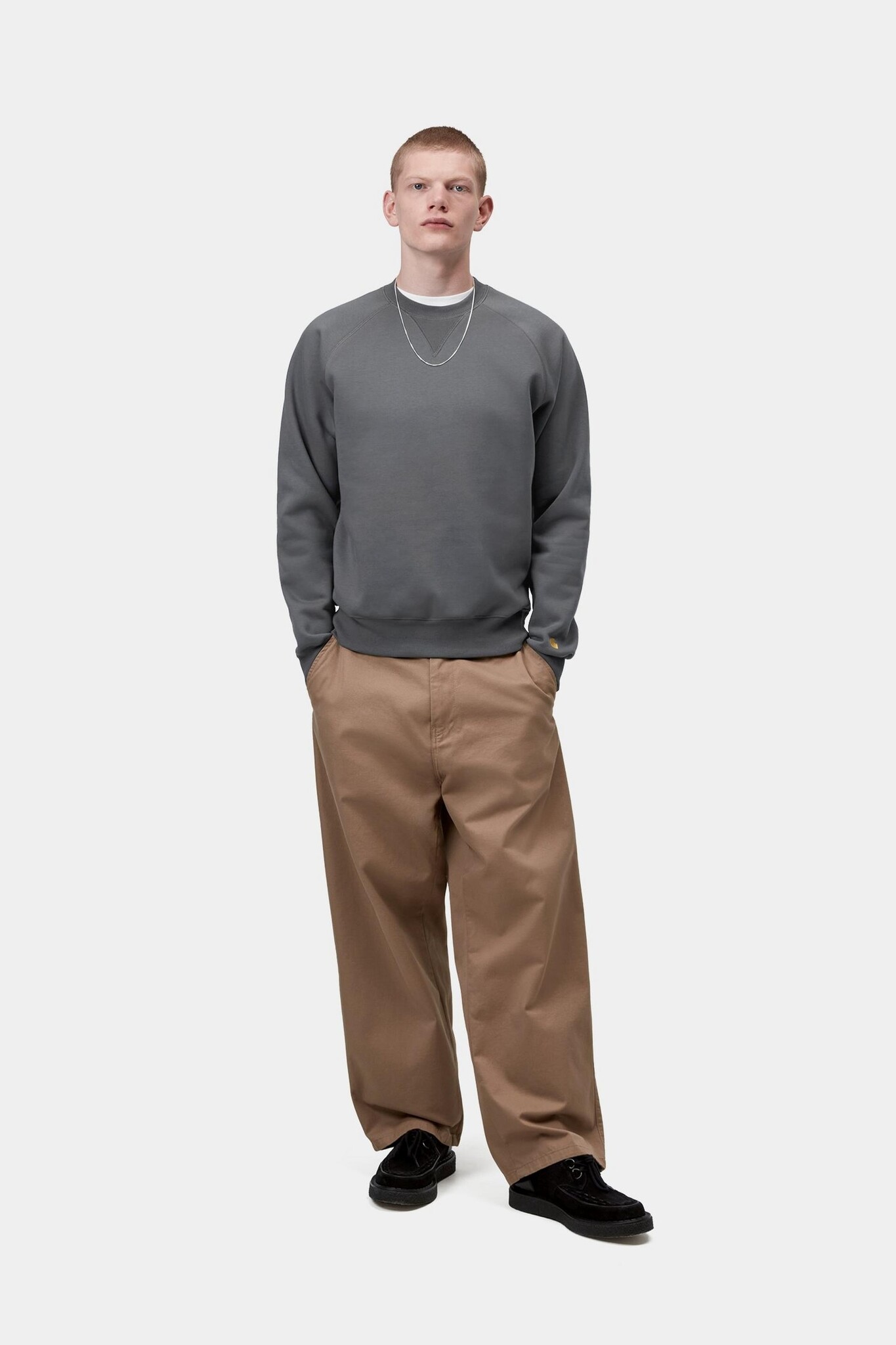 Carhartt WIP Chase Sweat - Styx/Gold
