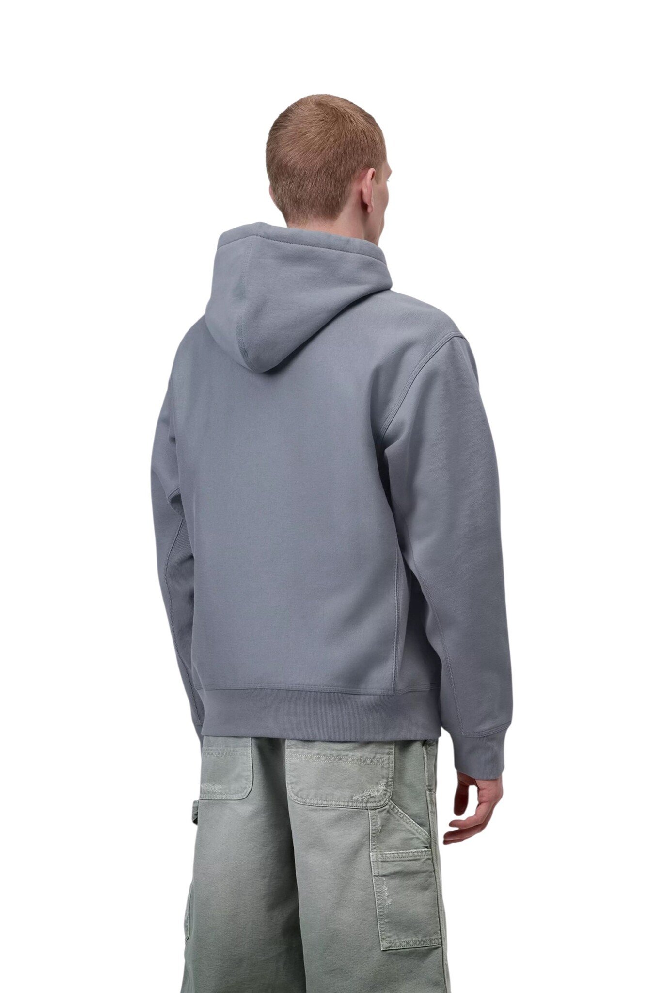 Carhartt WIP Hooded American Script Sweat - Shady Blue
