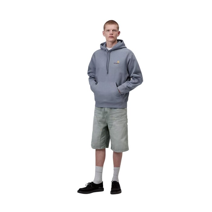 Carhartt WIP Hooded American Script Sweat - Shady Blue