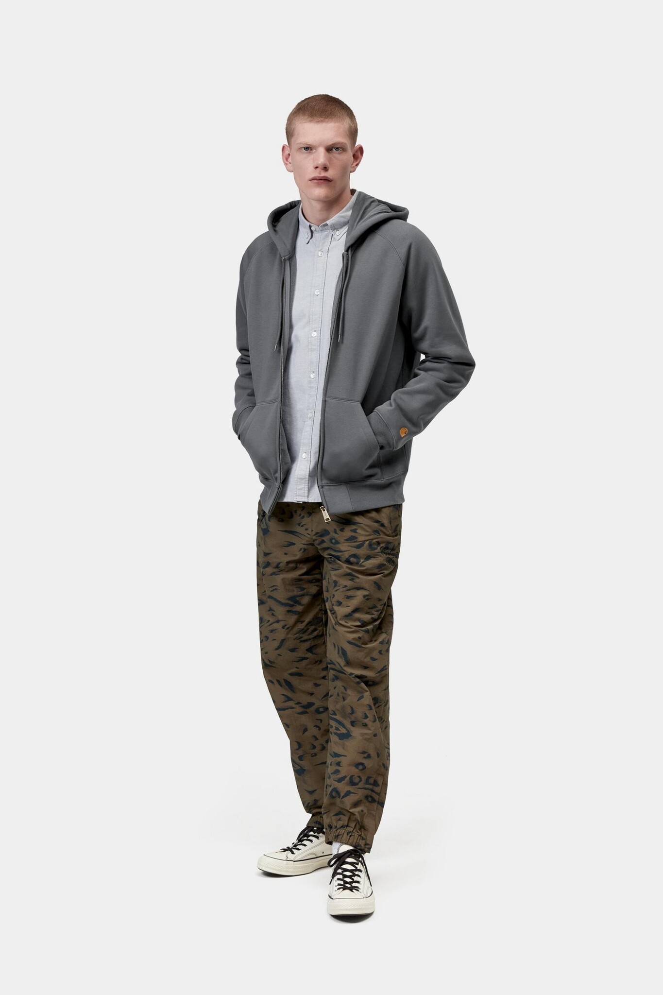 Carhartt WIP Hooded Chase Jacket - Styx/Gold
