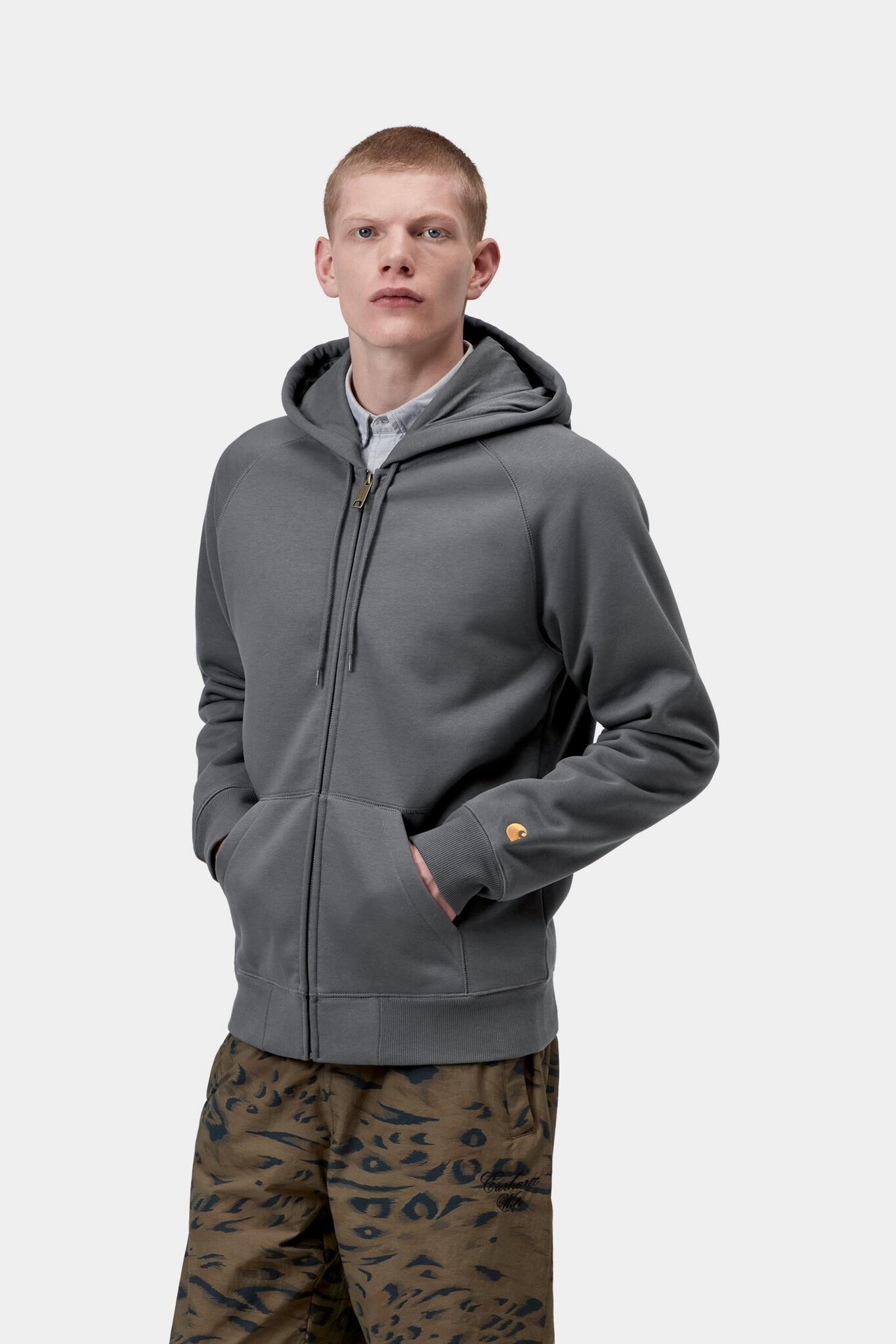 Carhartt WIP Hooded Chase Jacket - Styx/Gold