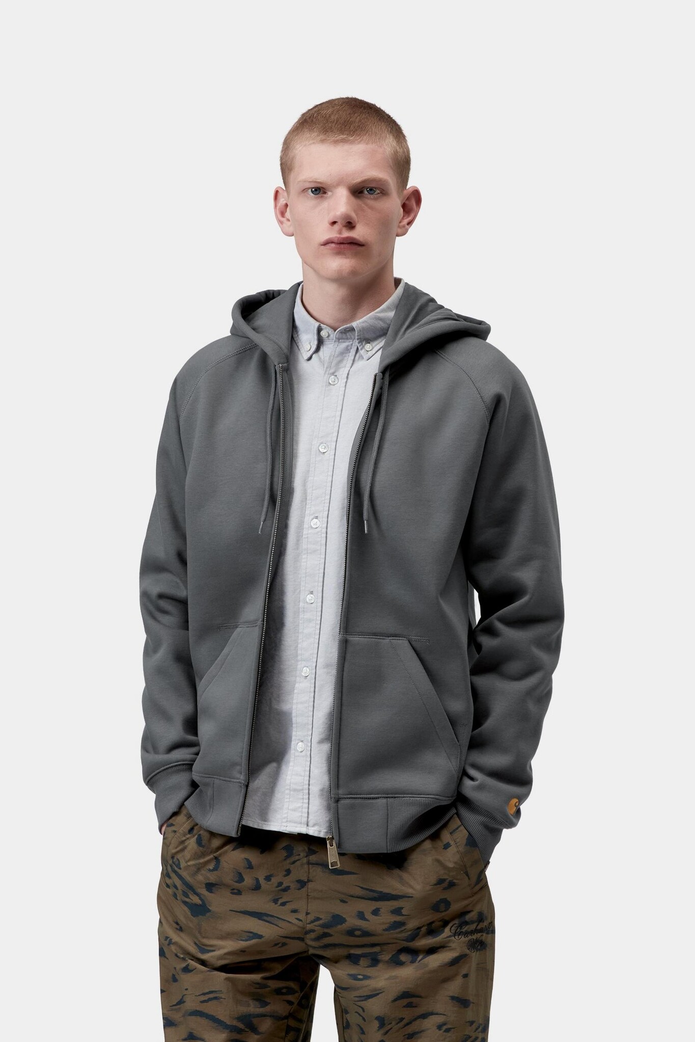 Carhartt WIP Hooded Chase Jacket - Styx/Gold
