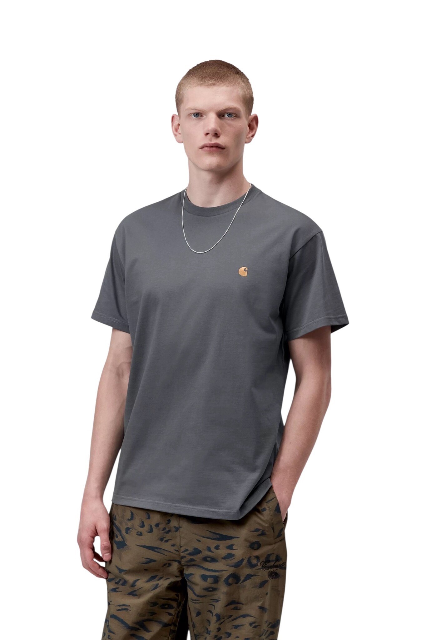 Carhartt WIP S/S Chase T-Shirt - Styx/Gold