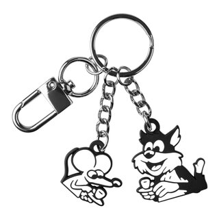 Carhartt WIP Coffee Break Keychain - Zinc Alloy Black/White