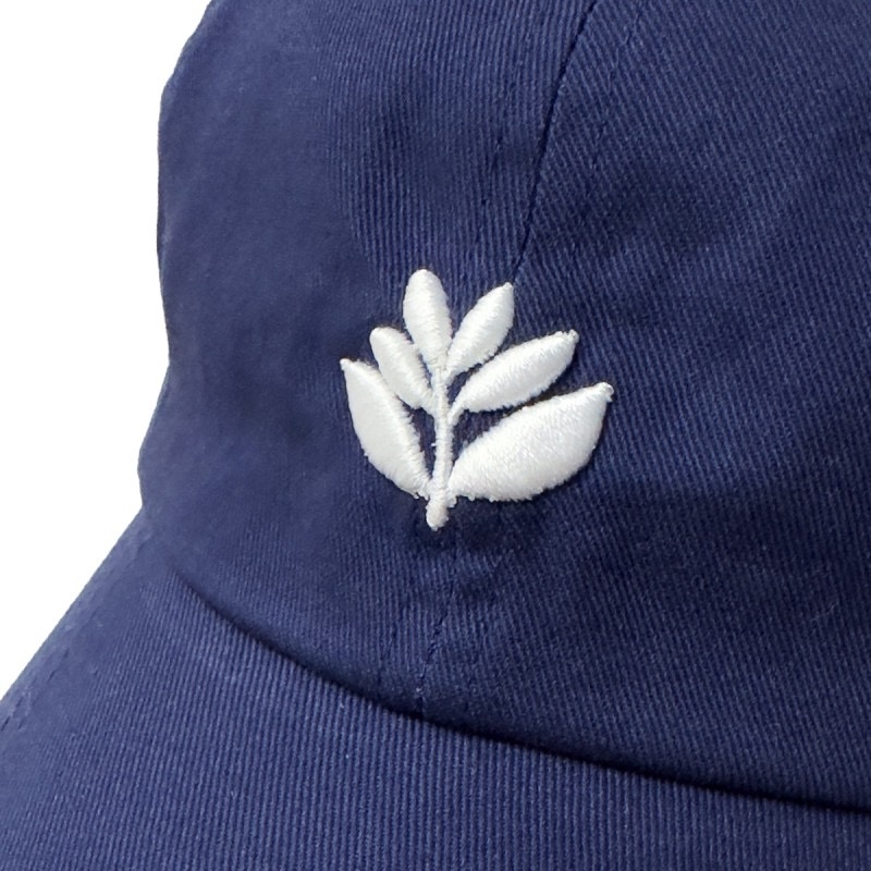 Magenta Bossed Dad Hat - Navy