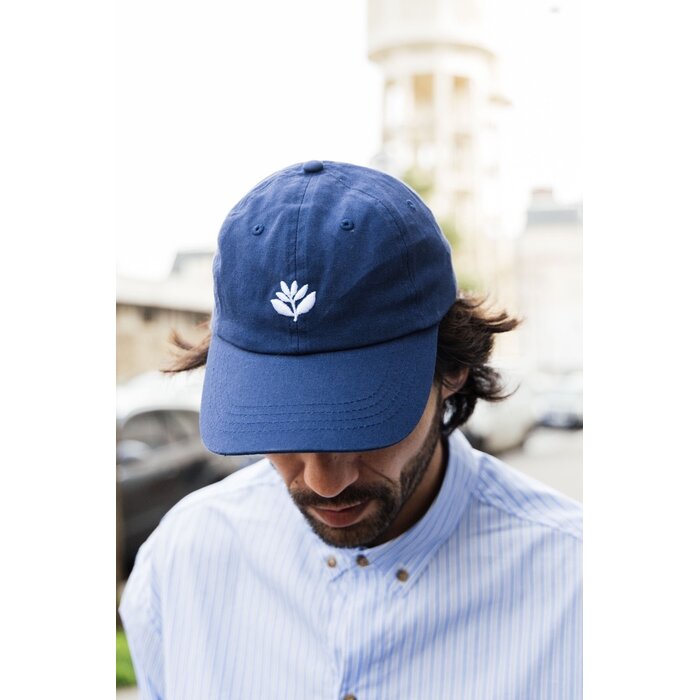 Magenta Bossed Dad Hat - Navy