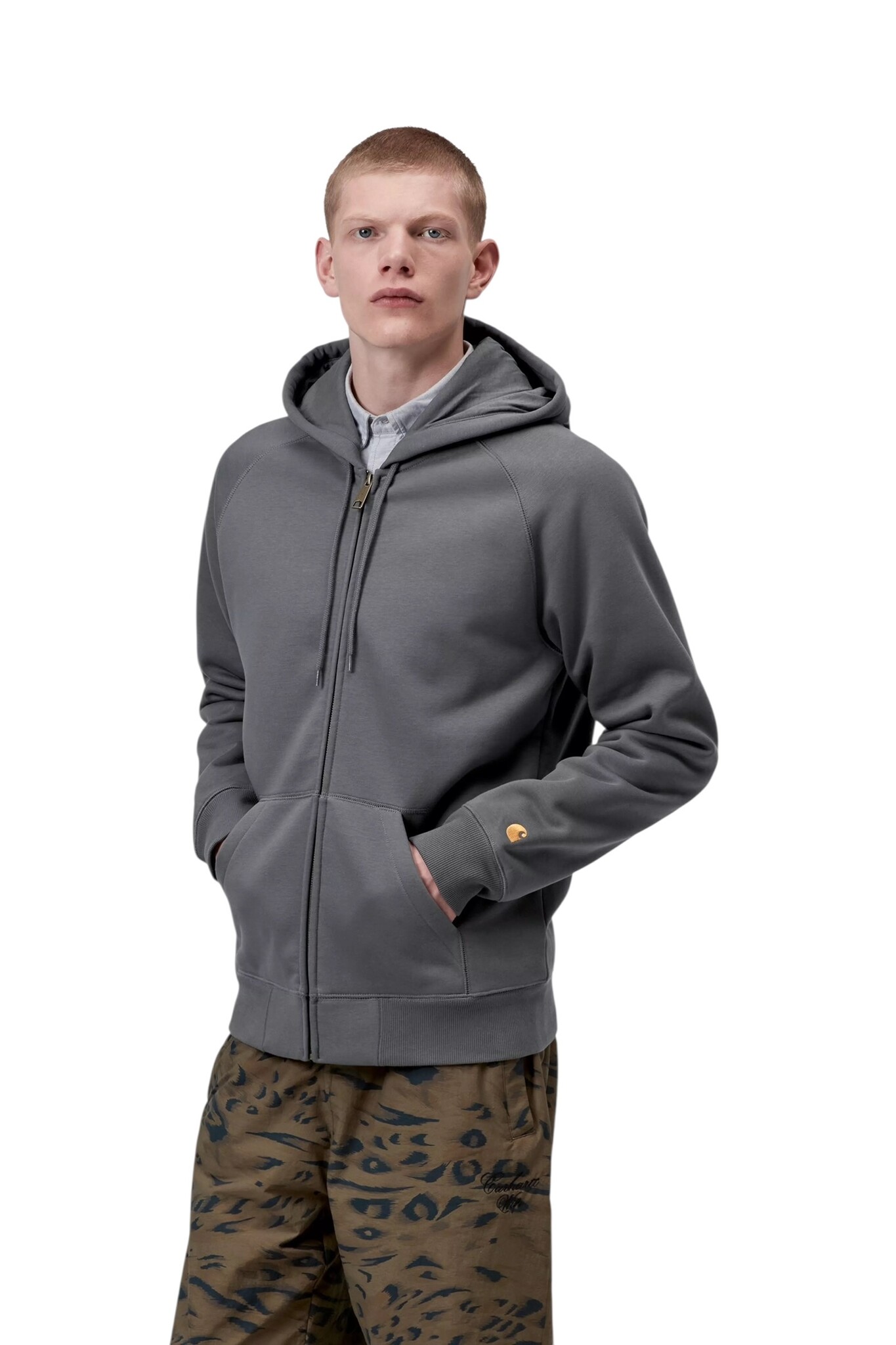 Carhartt WIP Hooded Chase Jacket - Styx/Gold