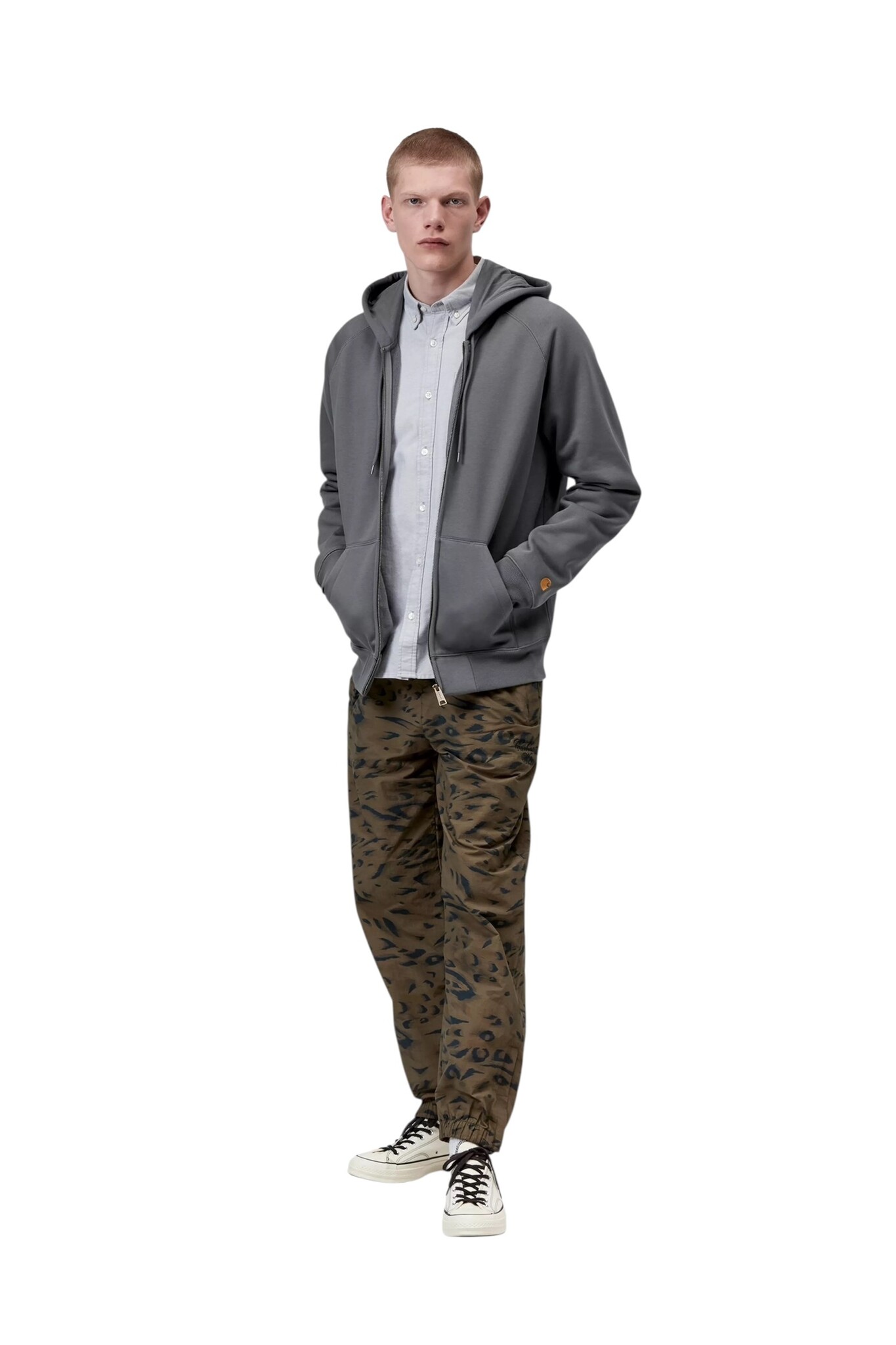 Carhartt WIP Hooded Chase Jacket - Styx/Gold
