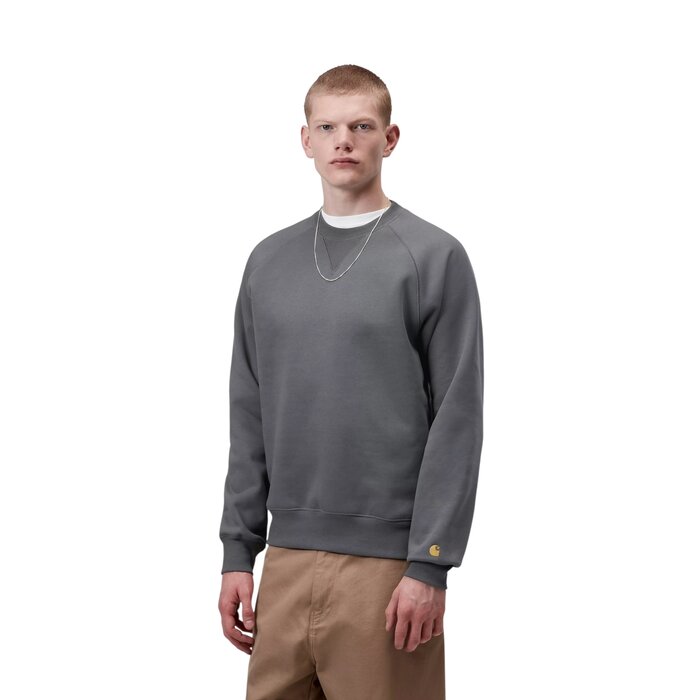Carhartt WIP Chase Sweat - Styx/Gold