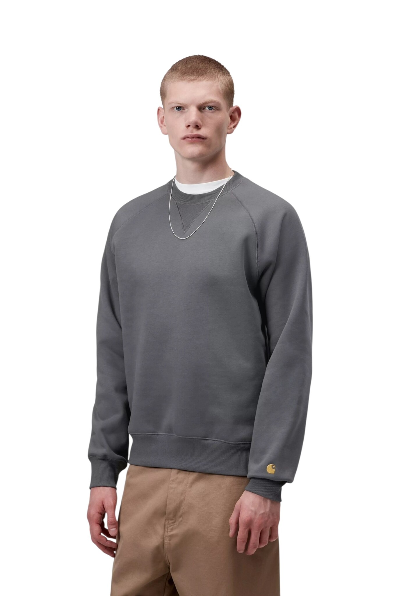 Carhartt WIP Chase Sweat - Styx/Gold