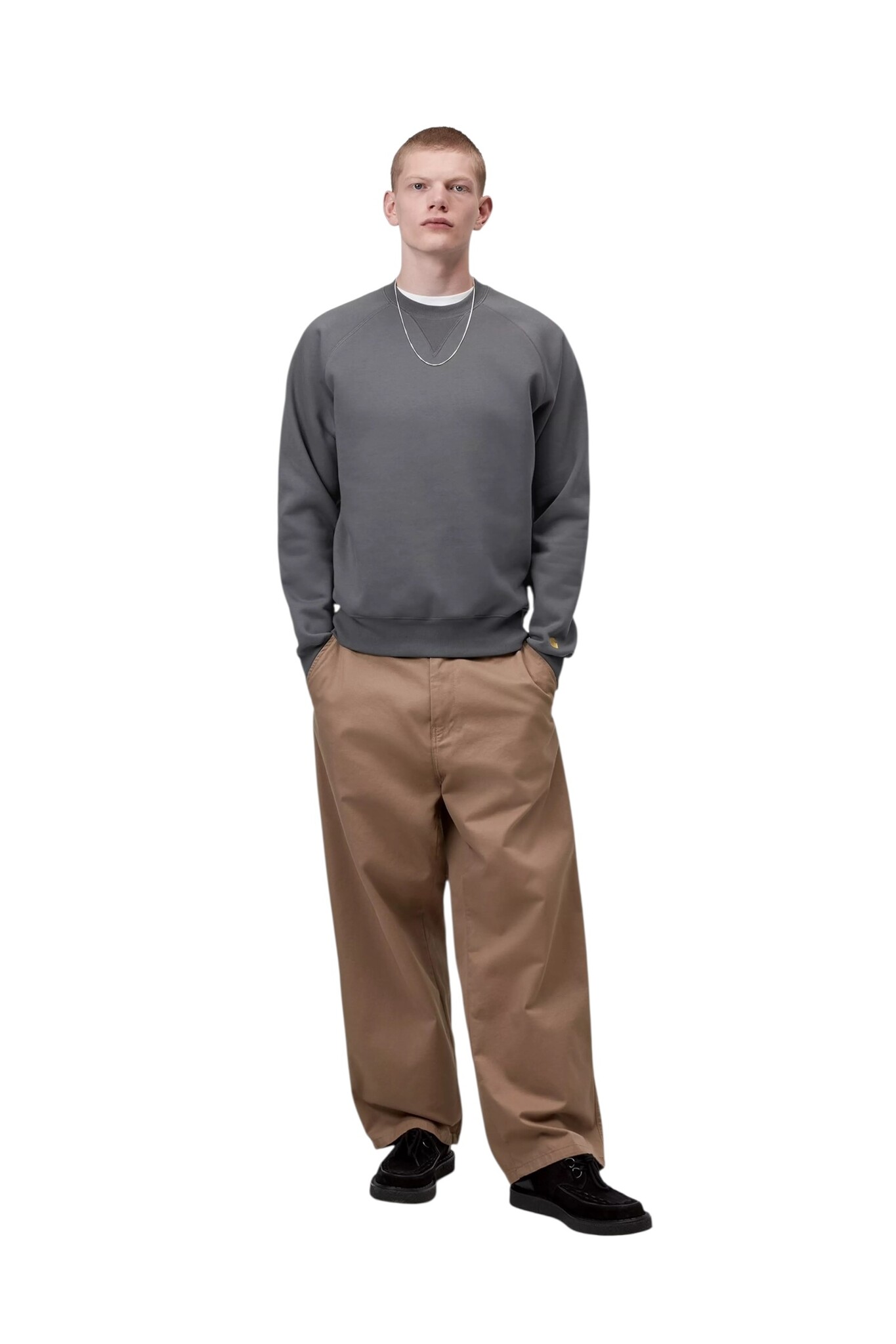 Carhartt WIP Chase Sweat - Styx/Gold