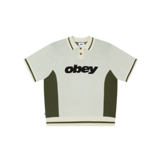 Obey Sport Polo Sweater - Unbleached Multi