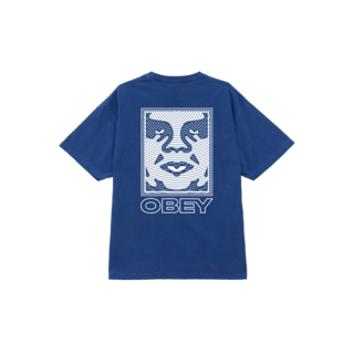 Obey Ripple T-Shirt - Pigment Electric Indigo