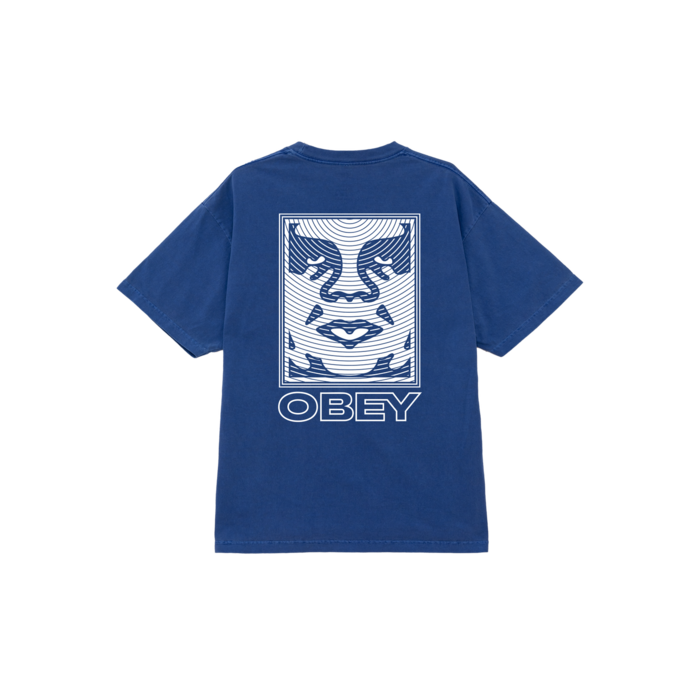Obey Ripple T-Shirt - Pigment Electric Indigo
