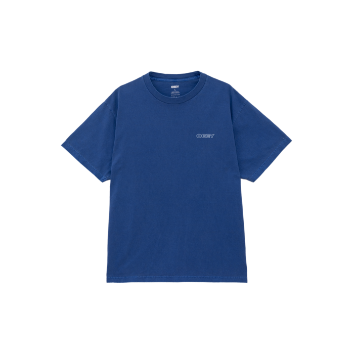Obey Ripple T-Shirt - Pigment Electric Indigo