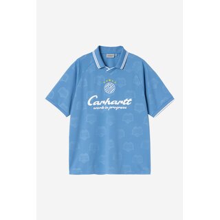 Carhartt WIP S/S Terrace Football T-Shirt - Heart Train Jacquard/Curacao