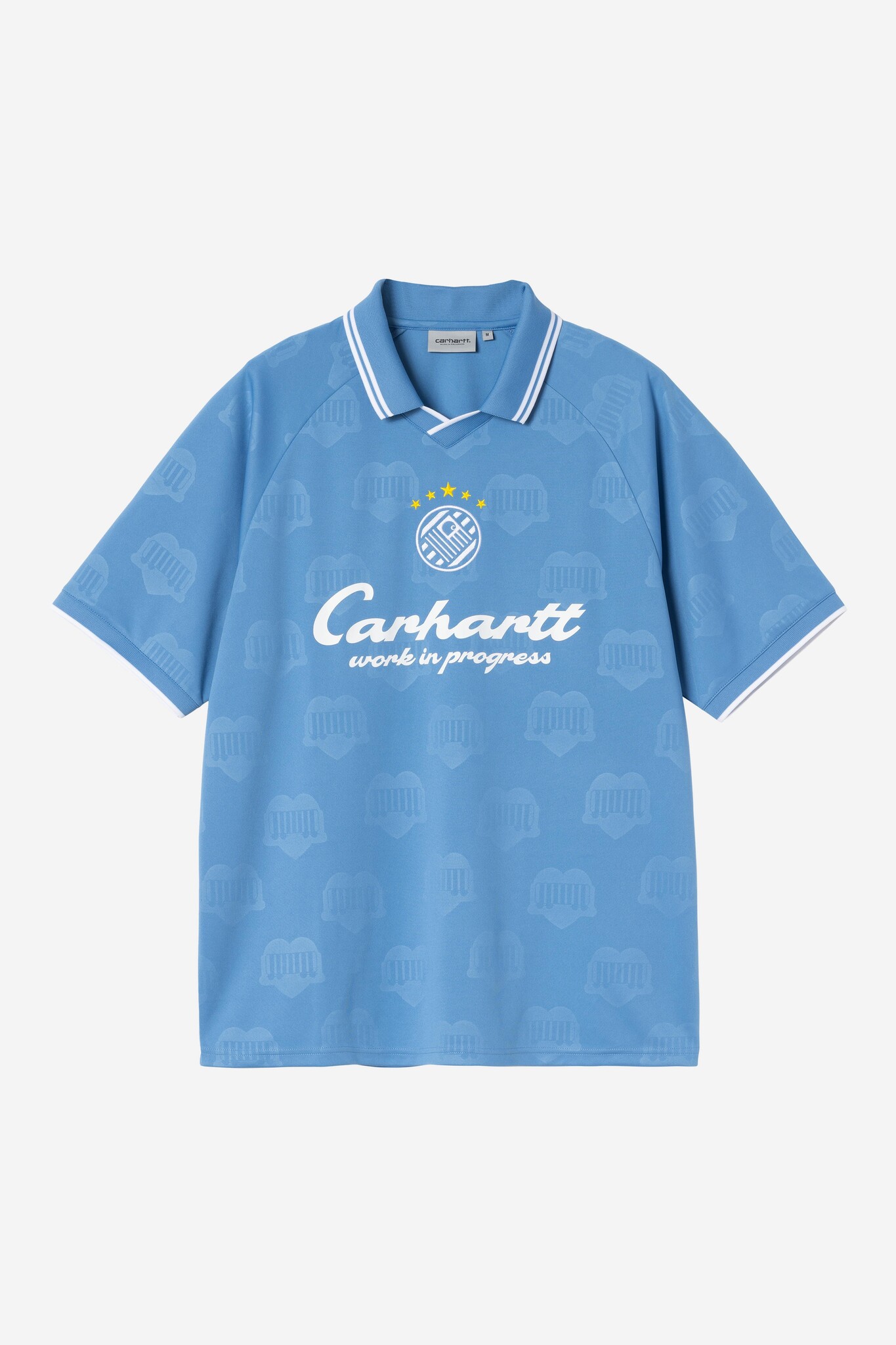 Carhartt WIP S/S Terrace Football T-Shirt - Heart Train Jacquard/Curacao