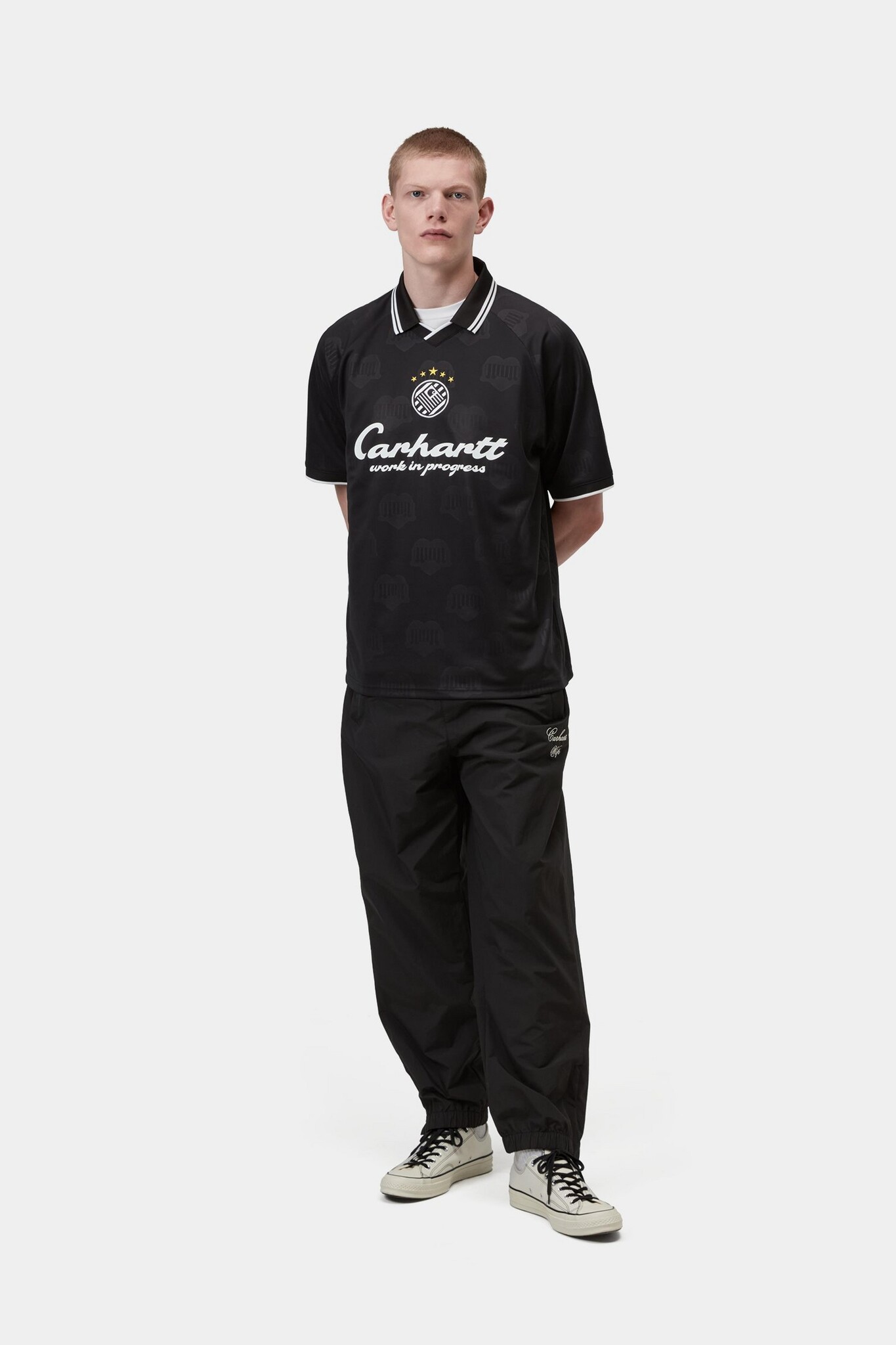 Carhartt WIP S/S Terrace Football T-Shirt - Heart Train Jacquard/Black