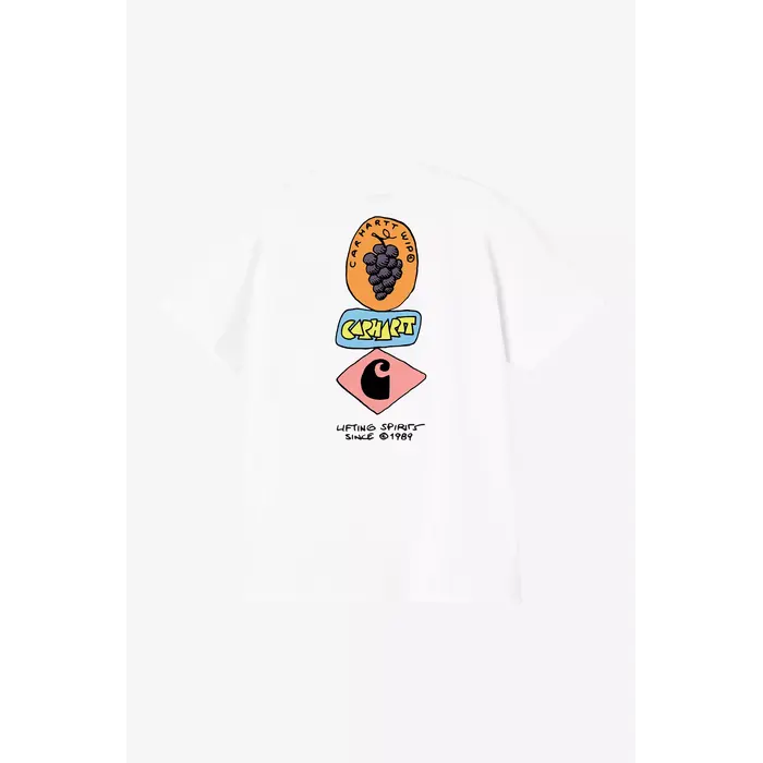 Carhartt WIP S/S Stacked Grapes T-Shirt - White