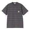S/S Bert Pocket T-Shirt - Ben Stripe/Graphite/Curacao (Garment Dyed)