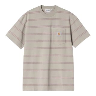 Carhartt WIP S/S Bert Pocket T-Shirt - Ben Stripe/Shady Purple/Shady Green (Garment Dyed)