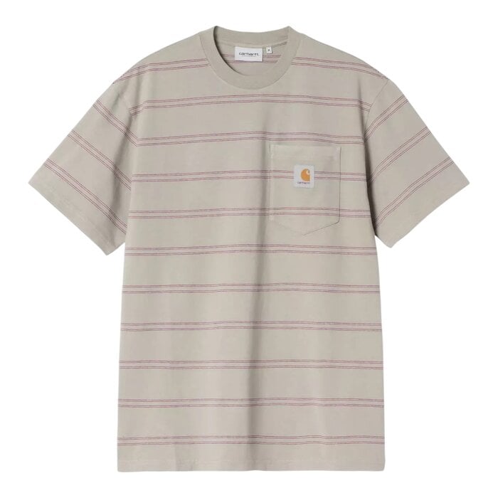 Carhartt WIP S/S Bert Pocket T-Shirt - Ben Stripe/Shady Purple/Shady Green (Garment Dyed)