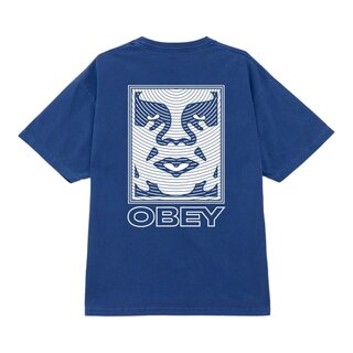 Obey Ripple T-Shirt - Pigment Electric Indigo