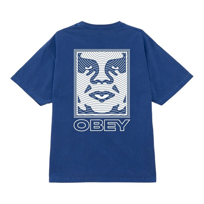 Obey Ripple T-Shirt - Pigment Electric Indigo