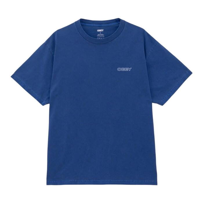 Obey Ripple T-Shirt - Pigment Electric Indigo