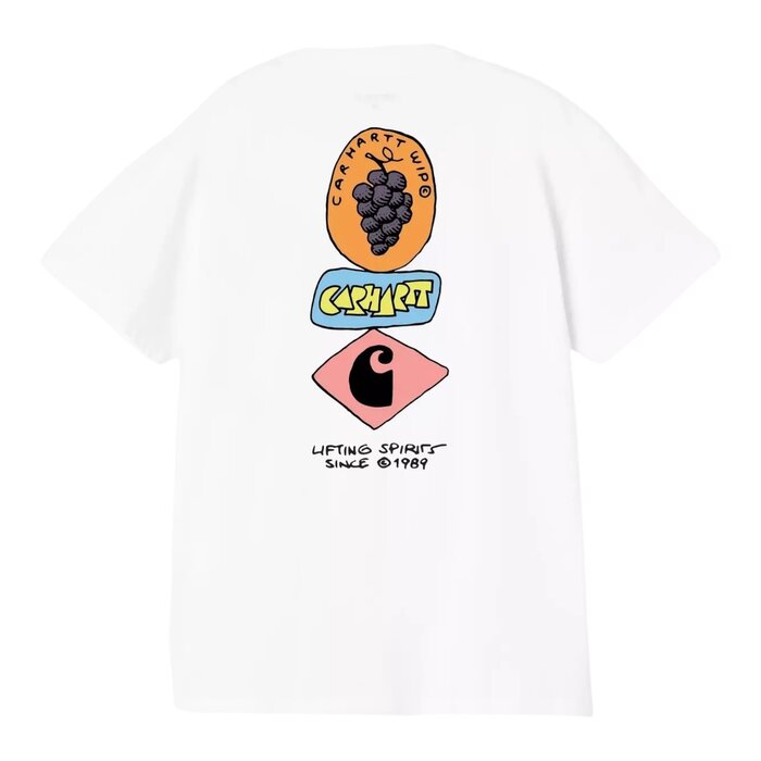 Carhartt WIP S/S Stacked Grapes T-Shirt - White