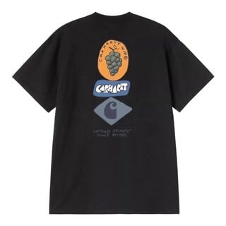 Carhartt WIP S/S Stacked Grapes T-Shirt - Black