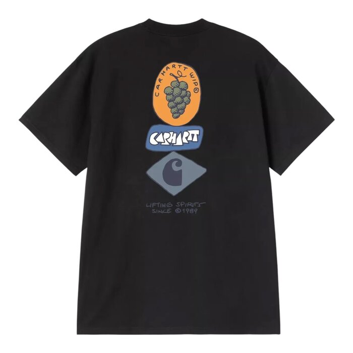 Carhartt WIP S/S Stacked Grapes T-Shirt - Black