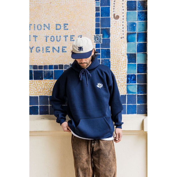 Magenta Chenille Hoodie - Dark Navy