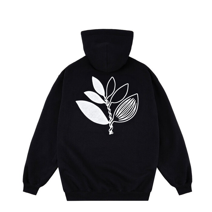 Magenta Yin Zipped Hoodie - Black