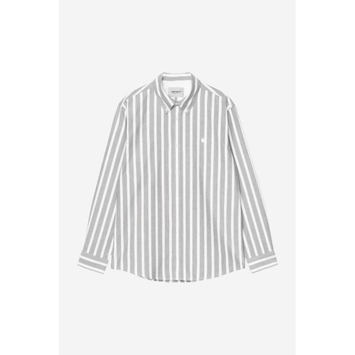 Carhartt WIP L/S Deven Shirt - Deven Stripe Black/White